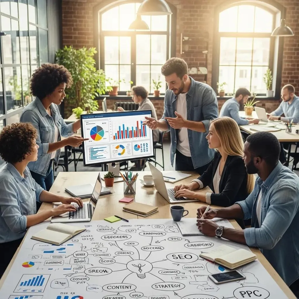 Digital team planning website software and mobile application projects