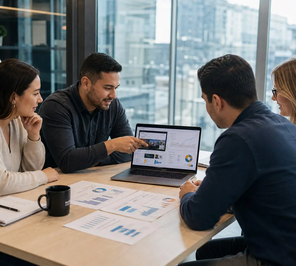 Business team planning a custom software development project